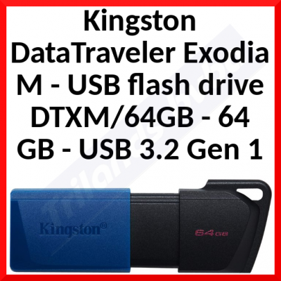 Kingston DataTraveler Exodia M - USB flash drive DTXM/64GB - 64 GB - USB 3.2 Gen 1